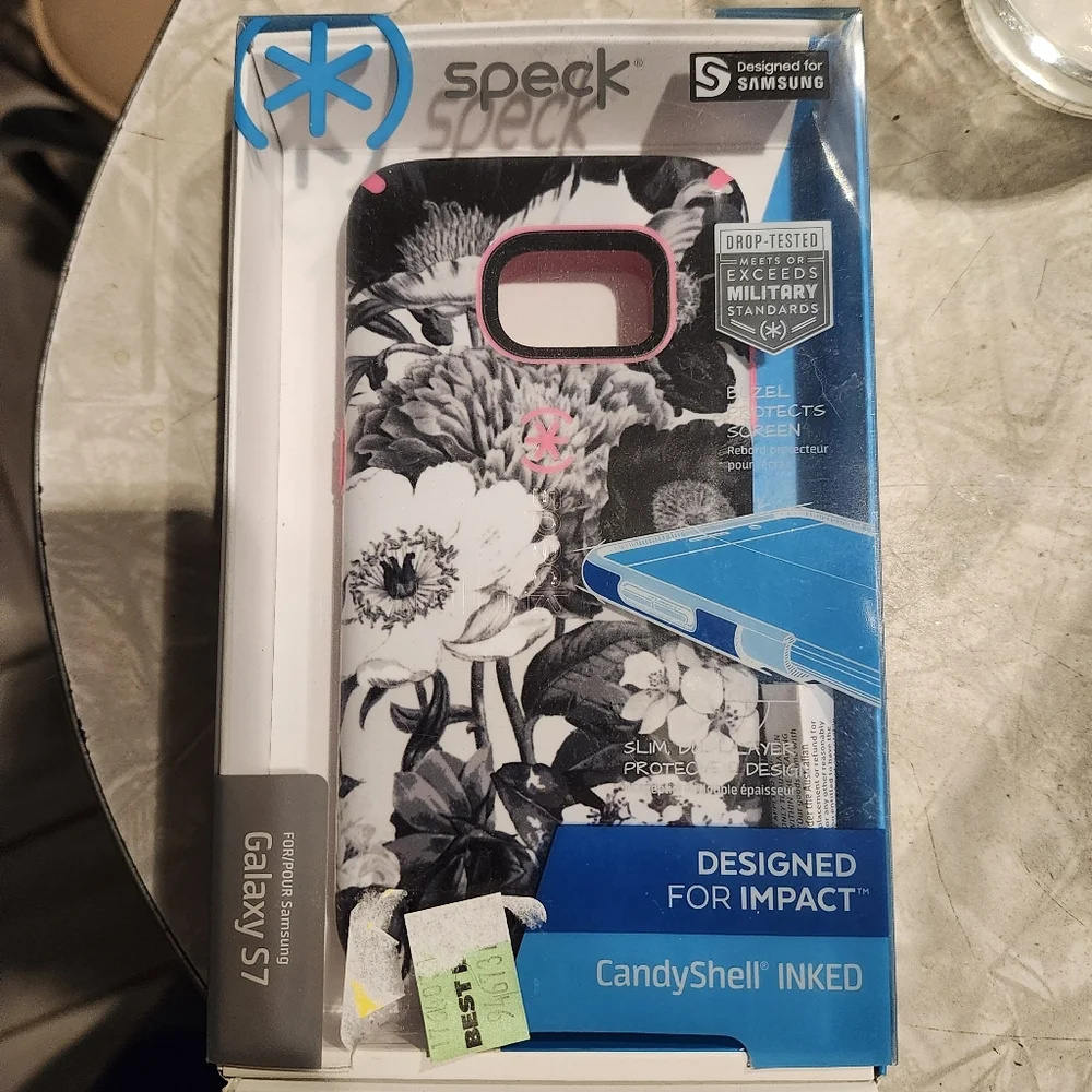 Speck CandyShell INKED Case for Galaxy S7 - Black and White Floral